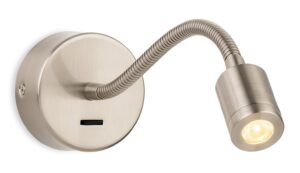 Wall Lighting - Firstlight Spring LED Wall Light (Switched) (6867BS)