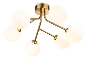 Ceiling Lighting - Firstlight Groves 6 Light Flush Ceiling Light (6906BB)