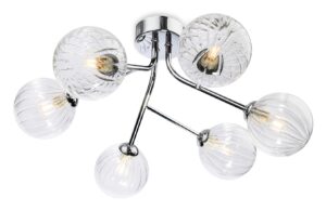 Ceiling Lighting - Firstlight Groves 6 Light Flush Ceiling Light (6906CH)