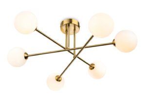Ceiling Lighting - Firstlight Lando 6 Light Flush Ceiling Light (6911BB)