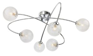 Ceiling Lighting - Firstlight Atom 6 Light Flush Ceiling Light (6926CH)