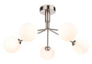Ceiling Lighting - Firstlight Lyric 5 Light Flush Ceiling Light (6931BS)