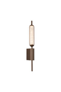 Wall Lighting - Searchlight Cattail LED Wall lamp Latte metal with clear glass (76210CL)