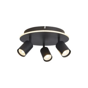 Ceiling Lighting - Searchlight San Diego 3Lt Flush Matt Black Metal (77230-3BK)