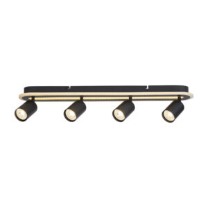 Ceiling Lighting - Searchlight San Diego 4Lt Flush Matt Black Metal (77230-4BK)