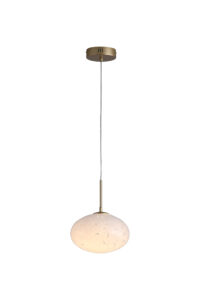 Ceiling Pendants - Searchlight Confetti LED Pendant Gold Metal and Confetti Glass (80820-1GO)