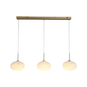 Ceiling Pendants - Searchlight Confetti LED Bar Pendant Gold Metal & Confetti Glass (80823-3GO)