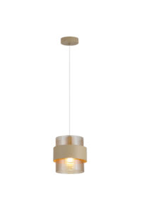Ceiling Pendants - Searchlight Royal Pendant Convertible to Semi Flush Sand Metal (82431-1SA)