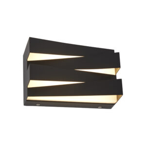 Wall Lighting - Searchlight Section LED Wall Light Sand Black Metal (86410BK)