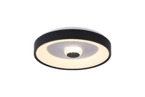 Ceiling Lighting - Searchlight Polka LED Flush Ceiling Light Matt Black (89735-38BK)