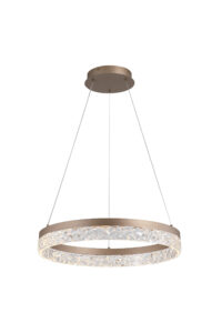 Ceiling Pendants - Searchlight Maddie LED Round Pendant Latte metal (98700-50LT)