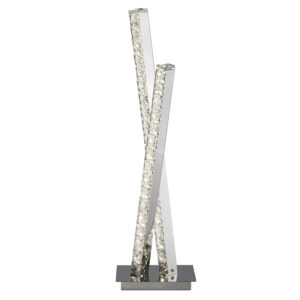 Table Lamps - Searchlight Clover 2Lt Table Lamp Chrome Metal & Clear Crystal (2111CC)
