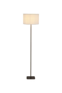 Floor Lamps - Searchlight Chelsea 1Lt Floor Lamp Latte Metal with Plush Shade (50502LT)