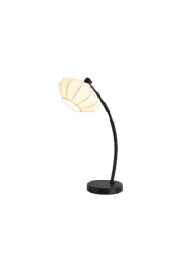 Table Lamps - Searchlight Radiant 1Lt Table Lamp Black Metal with Soft Fabric Shade (52852BK)