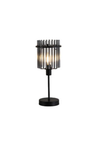 Table Lamps - Searchlight Swizzle 1Lt Table Lamp Matt Black Metal with Smoked Rods (55622SM)