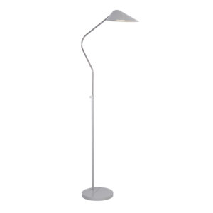 Floor Lamps - Searchlight Swan Floor Lamp Chrome & White Metal (60420WH)