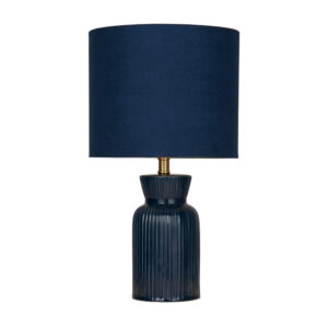 Table Lamps - Searchlight Table Lamp Ceramic & Fabric (62922BL)