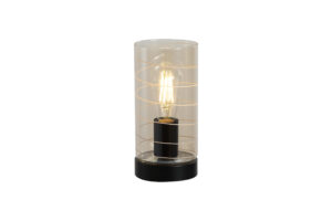 Table Lamps - Searchlight Broughton 1Lt Table Lamp Amber Glass (82329AM)