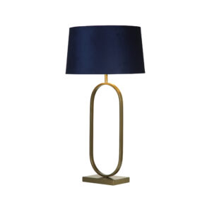 Table Lamps - Searchlight Modish Table Lamp Bronze Metal with Navy Shade (94102AZ)