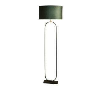 Floor Lamps - Searchlight Modish Floor Lamp Black Metal with Green Shade (95101GR)