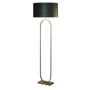 Floor Lamps - Searchlight Modish Floor Lamp Bronze Metal with Green Shade (95102GR)