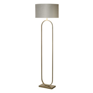Floor Lamps - Searchlight Modish Floor Lamp Bronze Metal with Grey Shade (95102GY)