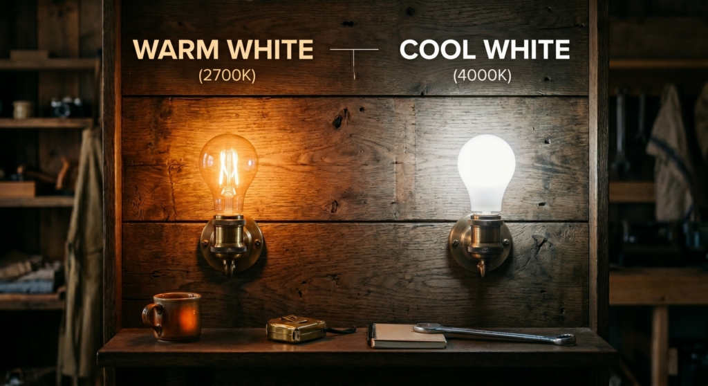 Comparison of 3000K Warm White vs 4000K Cool White LED lighting