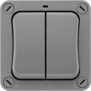 Outdoor Switches - BG Waterproof 20A Double 2 Way Switch IP66 (WP42-02) - View 2