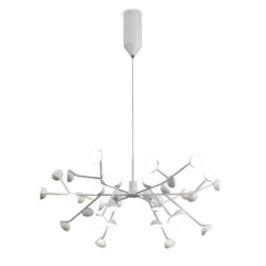 Ceiling Pendants - Mantra Adn 36 Light Pendant Round 74cm 100W LED 3000K 7250lm White (M6260)