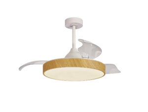 Ceiling Fans - Mantra Alaska 50cm 50W LED Dimmable Ceiling Light With Built-In 30W DC Fan 2700-5000K Wood (M8753)