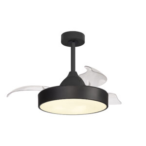 Ceiling Fans - Mantra Alaska 43cm 45W LED Dimmable Ceiling Light With Built-In 25W DC Fan 2700-5000K Black (M8757)