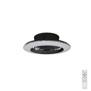Ceiling Fans - Mantra Alisio Mini 52.5cm 70W LED Dimmable Ceiling Light With Built-In 30W DC Reversible Fan Black Finish (M7495)