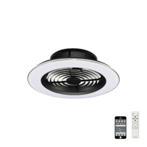 Ceiling Fans - Mantra Alisio 63cm 70W LED Dimmable Ceiling Light With Built-In 35W DC Reversible Fan Black White Finish (M7800)