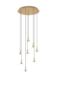 Ceiling Pendants - Mantra Andromeda 40cm Round Pendant (FRAME ONLY) 8 x 5W LED 3000K 4000lm Light Gold (M8933)