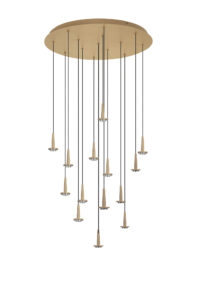 Ceiling Pendants - Mantra Andromeda 40cm Round Pendant (FRAME ONLY) 14 x 5W LED 3000K 7050lm Light Gold (M8935)