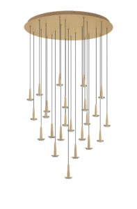 Ceiling Pendants - Mantra Andromeda 75cm Round Pendant (FRAME ONLY) 24 x 5W LED 3000K 12050lm Light Gold (M8937)
