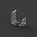 Arc LED Mounting Clip for 45 Degree LED Profile (Clear) (ARC-P45CLIP)