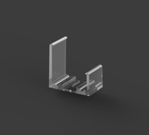 Arc LED Mounting Clip for 45 Degree LED Profile (Clear) (ARC-P45CLIP)