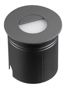 Integrated Downlights - Mantra Aspen Wall Lamp Round Eyelid 3W LED 3000K 210lm IP65 Anthracite Cut Out: 72mm (M7027)