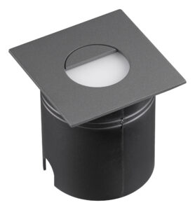 Integrated Downlights - Mantra Aspen Wall Lamp Square Eyelid 3W LED 3000K 210lm IP65 Anthracite Cut Out: 72mm (M7030)