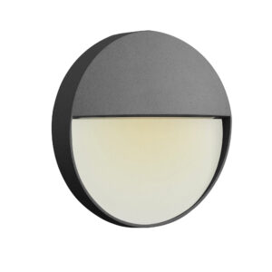 Wall Lighting - Mantra Baker Wall Lamp Small Round 3W LED 3000K 155lm IP54 Anthracite (M7013)