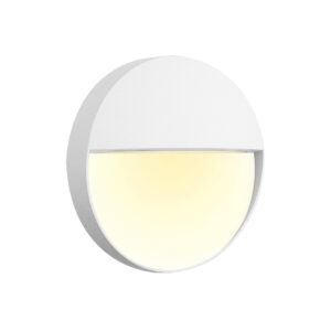 Wall Lighting - Mantra Baker Wall Lamp Small Round 3W LED 3000K 155lm IP54 Sand White (M7014)