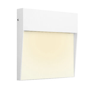 Wall Lighting - Mantra Baker Wall Lamp Large Square 6W LED 3000K 266lm IP54 Sand White (M7016)