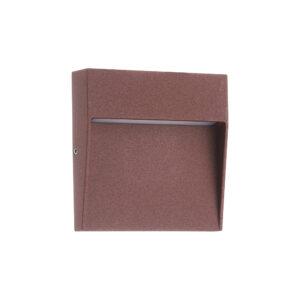 Wall Lighting - Mantra Baker Wall Lamp Small Square 3W LED 3000K 210lm IP54 Rust Brown (M7640)