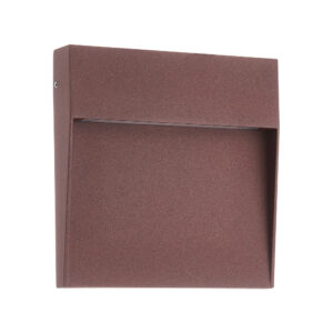 Wall Lighting - Mantra Baker Wall Lamp Large Square 6W LED 3000K 420lm IP54 Rust Brown (M7642)