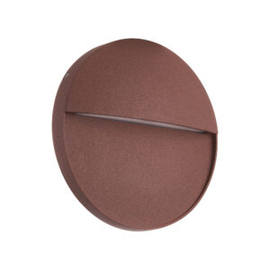 Wall Lighting - Mantra Baker Wall Lamp Large Round 6W LED 3000K 420lm IP54 Rust Brown (M7643)