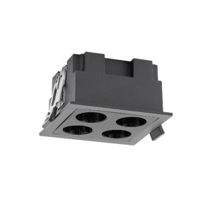 Architectural - Mantra Blau Linear Spotlight 4 Light 10W LED 3000K 750lm Cut Out: L:70mm x W:70mm Black (M9131)