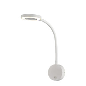 Wall Lighting - Mantra Boavista Switched Wall Lamp / Reader 1L 5W LED Ring Head 3000K 261lm Round Base Matt White (M6050)