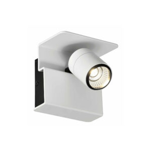 Wall Lighting - Mantra Bocaray Surface Mounted Spot / Wall Light 1 x 7W LED 3000K 500lm Matt White / Black (M5717)
