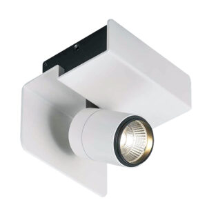Wall Lighting - Mantra Bocaray Surface Mounted Spot / Wall Light 1 x 7W LED 4000K 560lm Matt White / Black (M5718)